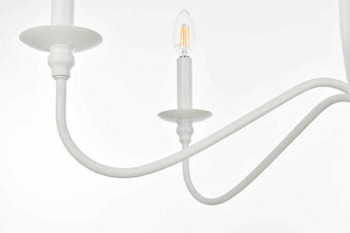 36 Inch Chandelier In White