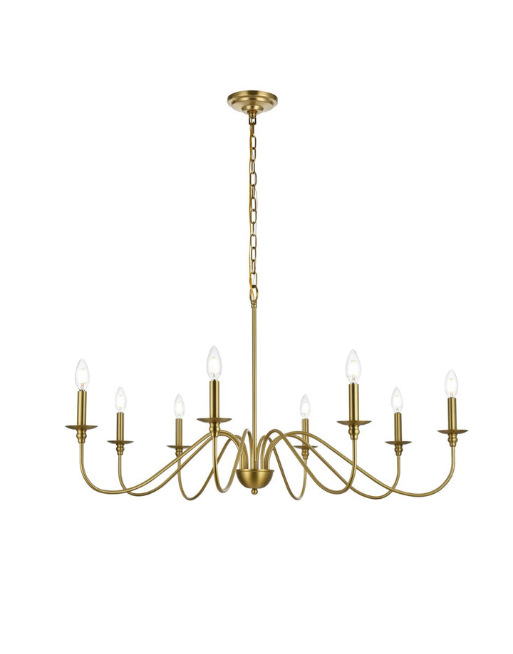 42 Inch Chandelier In Satin Gold by Living District