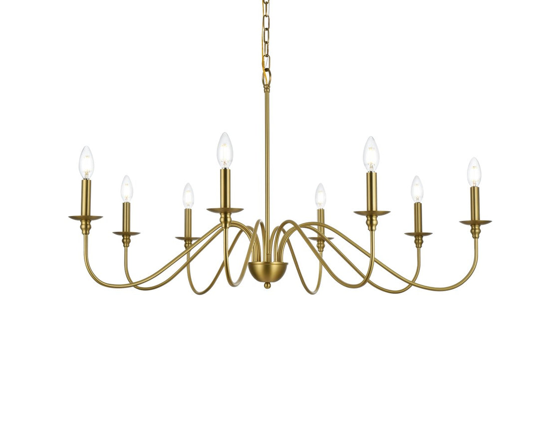 42 Inch Chandelier In Satin Gold