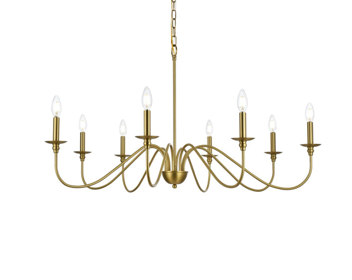 42 Inch Chandelier In Satin Gold