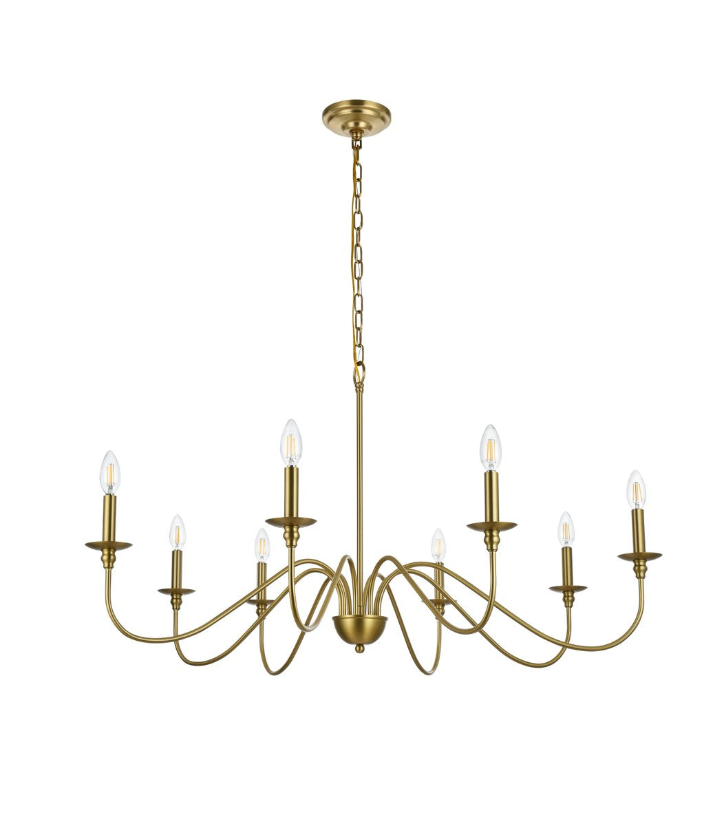 42 Inch Chandelier In Satin Gold