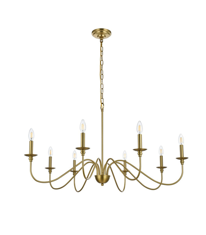 42 Inch Chandelier In Satin Gold