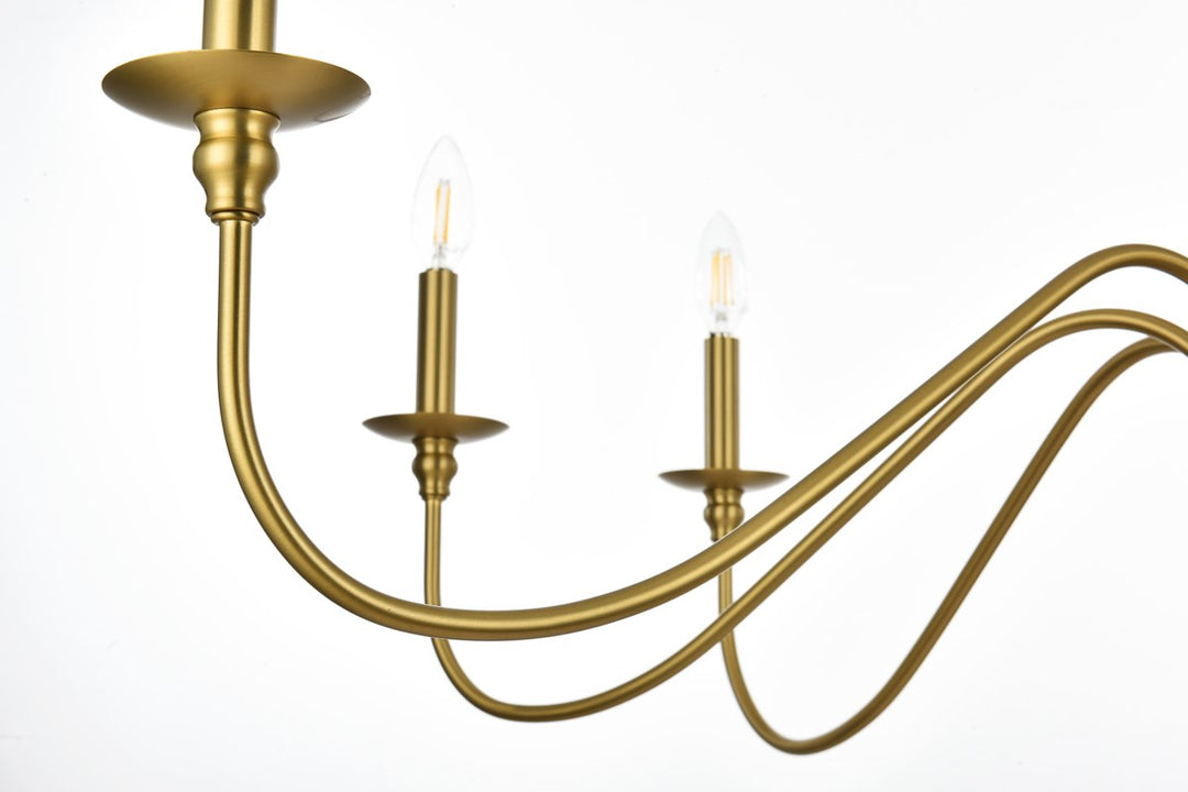 42 Inch Chandelier In Satin Gold