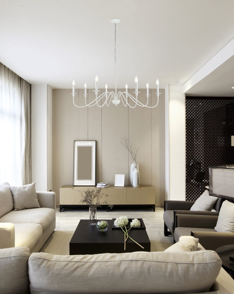 42 Inch Chandelier In White
