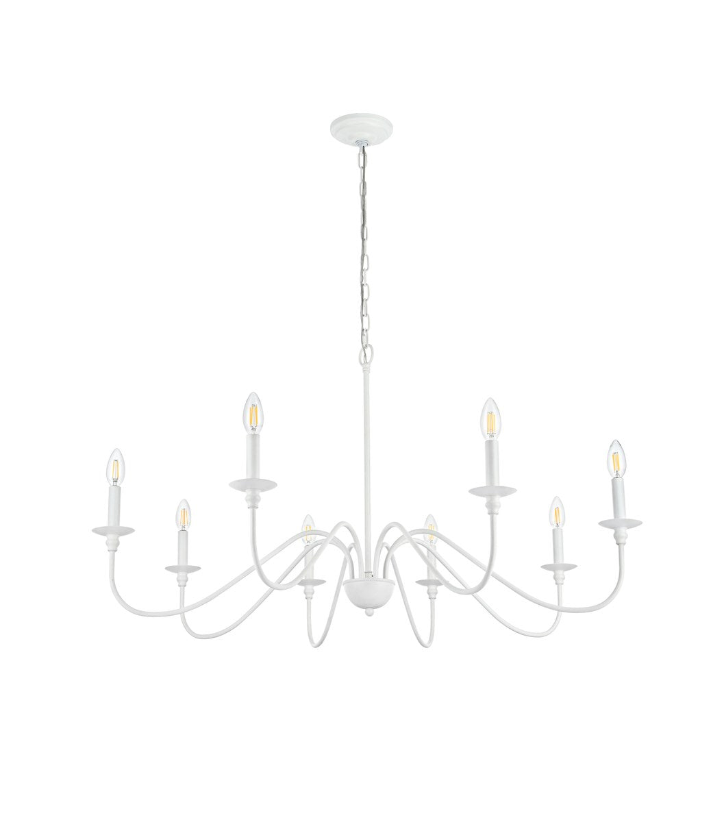 42 Inch Chandelier In White