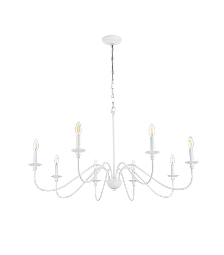 42 Inch Chandelier In White