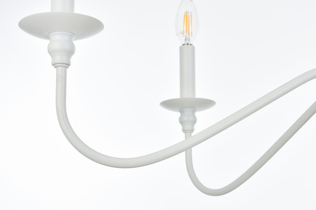 42 Inch Chandelier In White