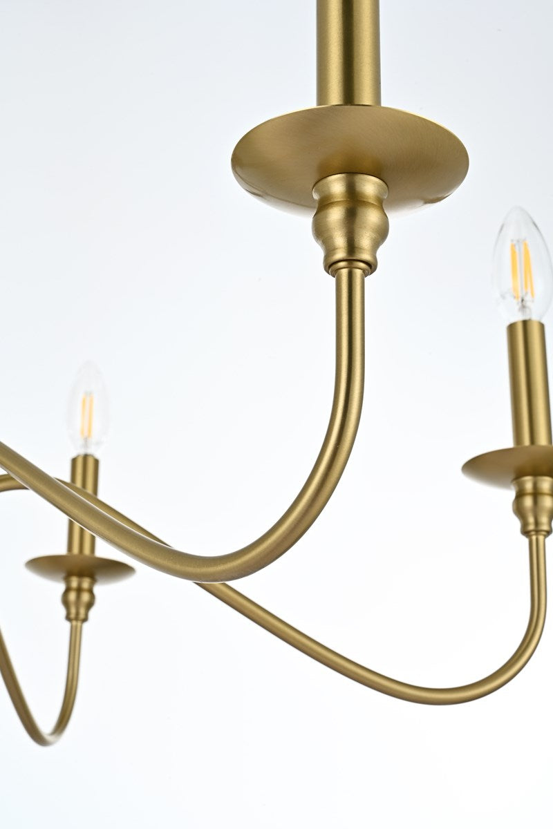 30 Inch Chandelier In Satin Gold