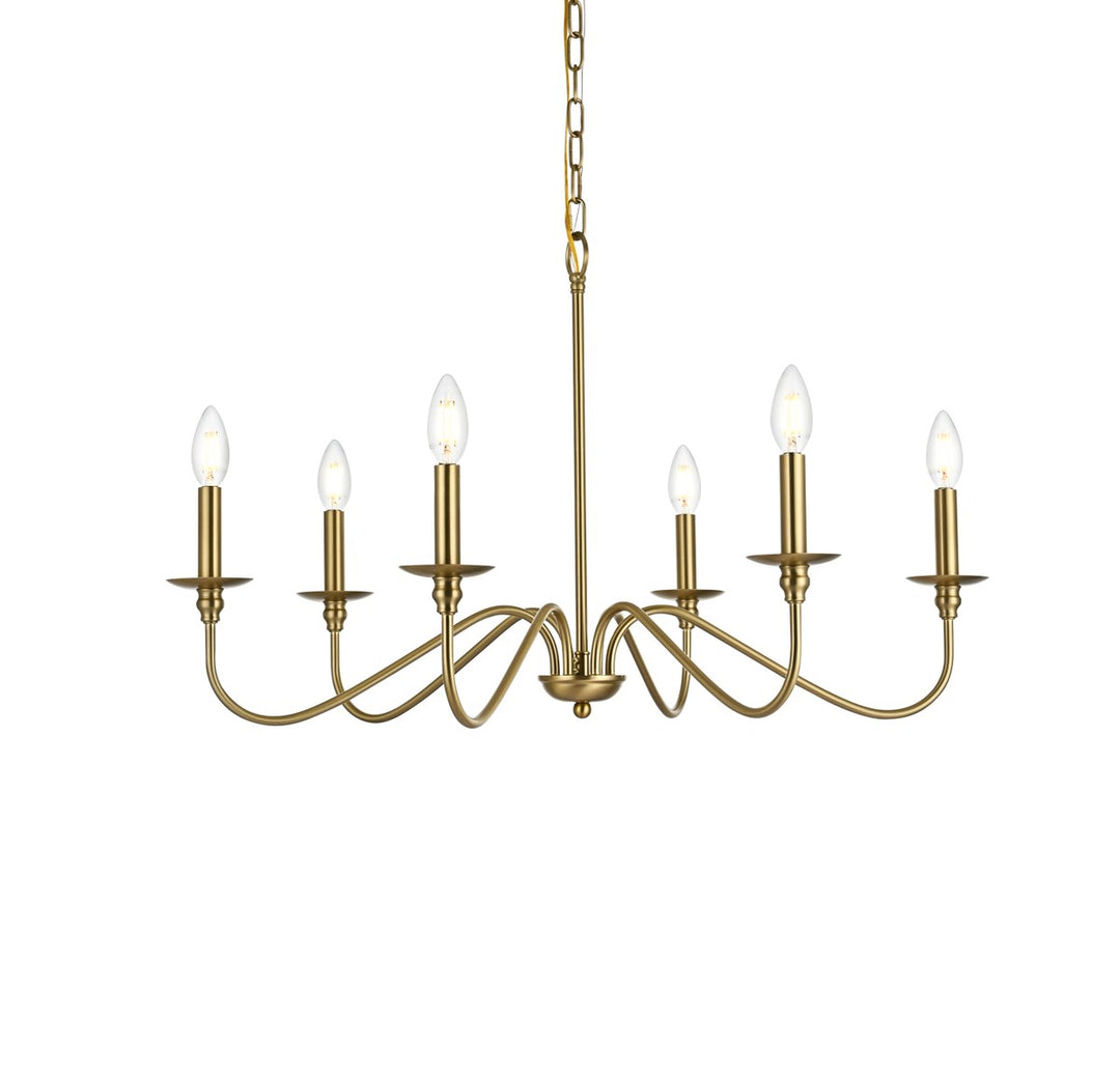 30 Inch Chandelier In Satin Gold
