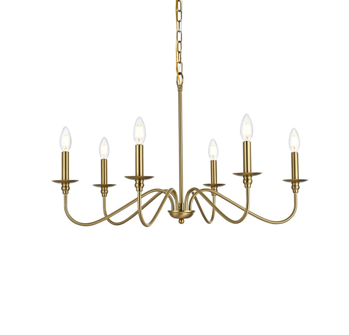 30 Inch Chandelier In Satin Gold