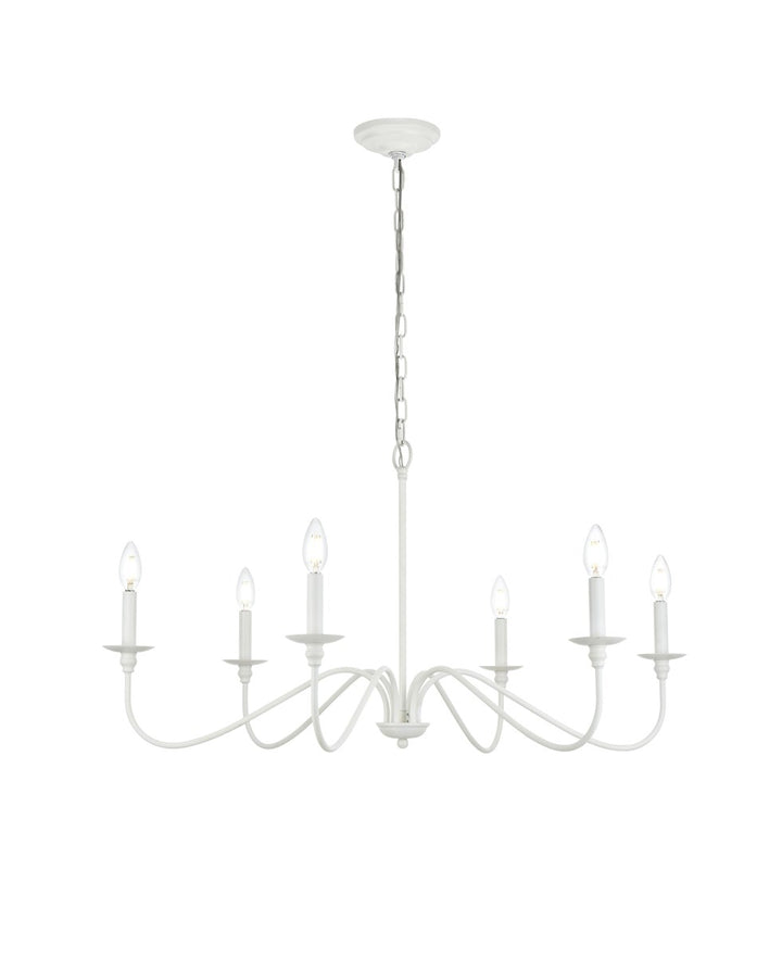 30 Inch Chandelier In White by Living District