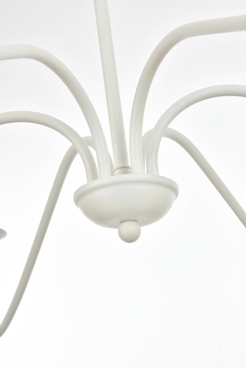 30 Inch Chandelier In White