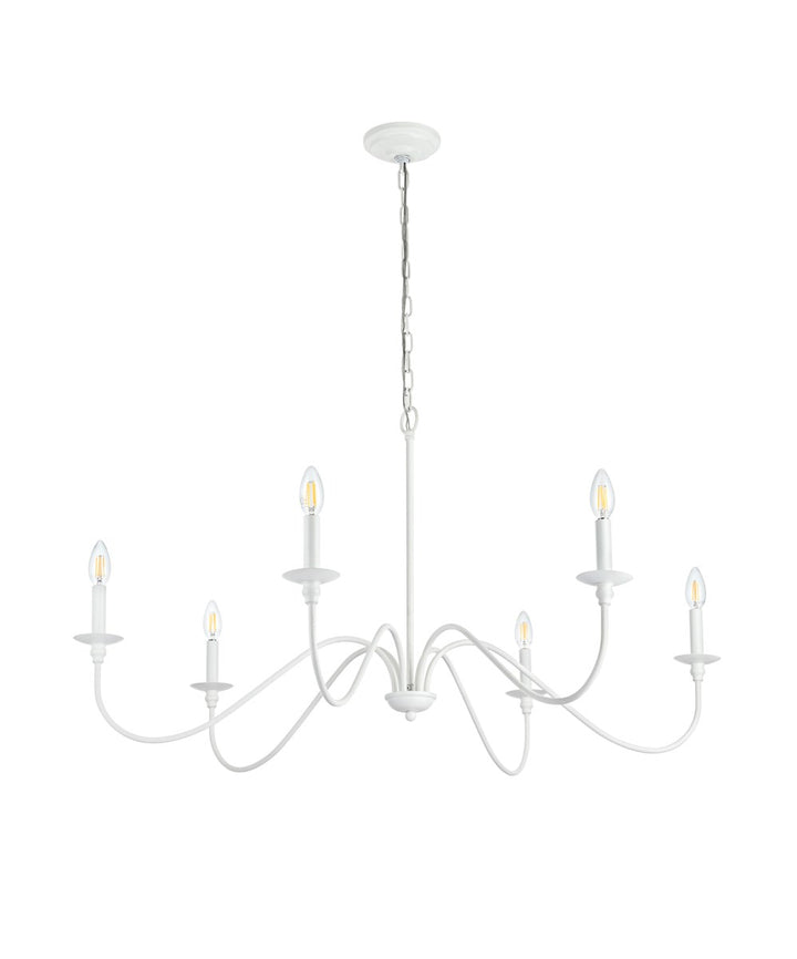 42 Inch Chandelier In White