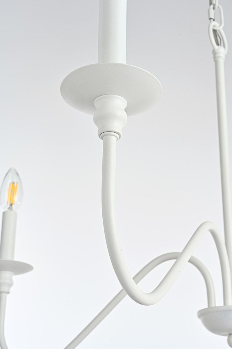 42 Inch Chandelier In White