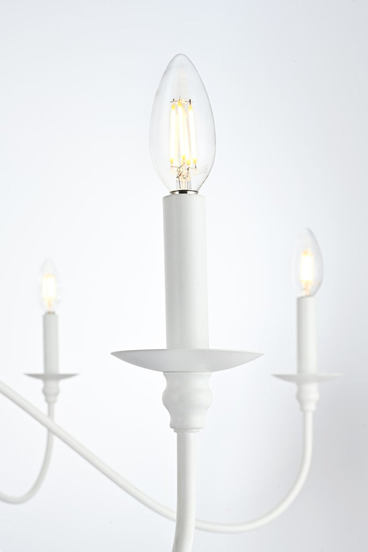 42 Inch Chandelier In White