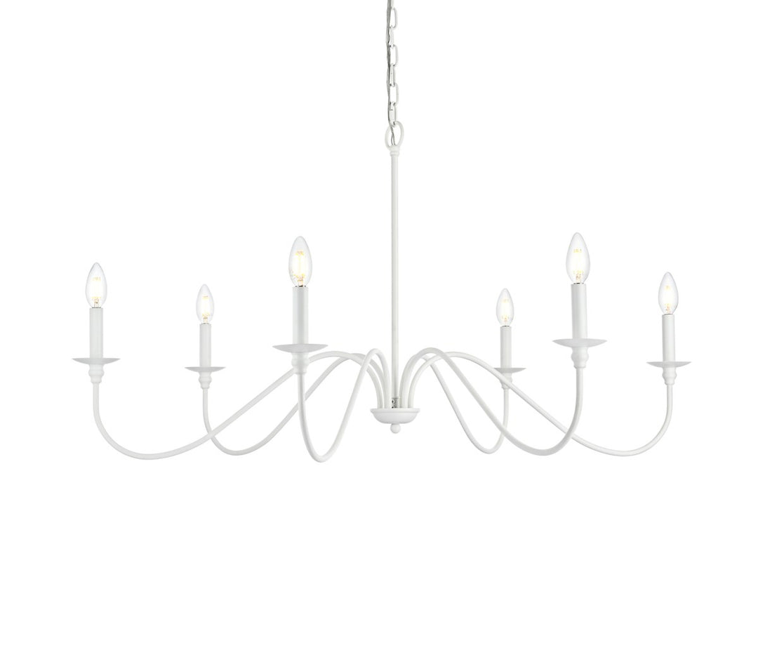 42 Inch Chandelier In White