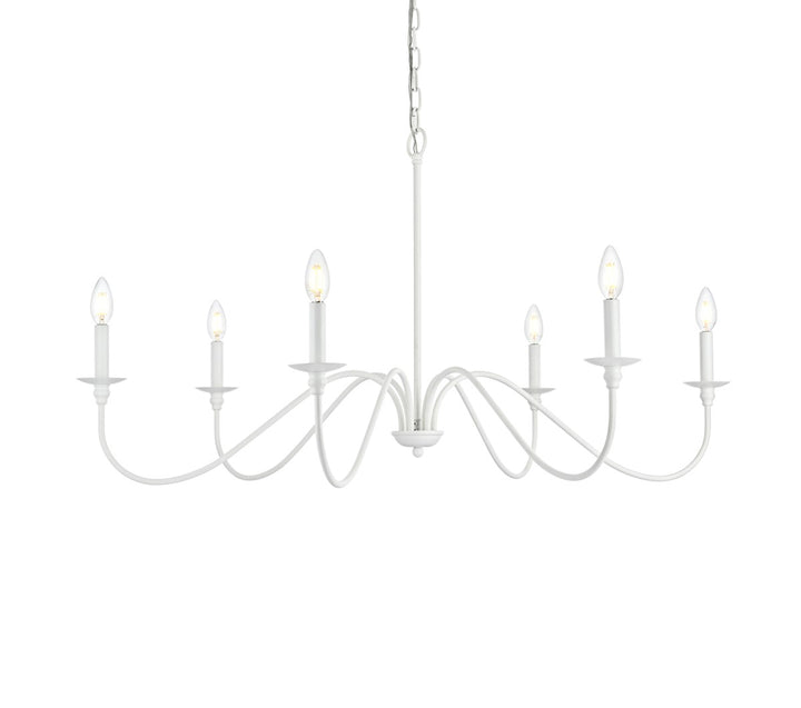 42 Inch Chandelier In White