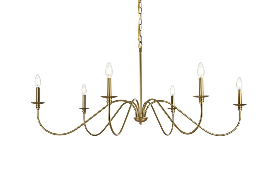 48 Inch Chandelier In Satin Gold