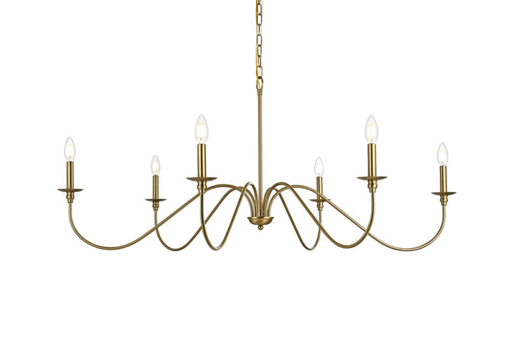 48 Inch Chandelier In Satin Gold