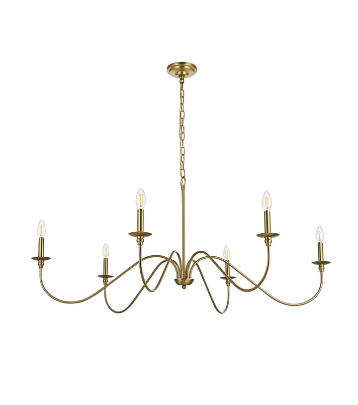 48 Inch Chandelier In Satin Gold