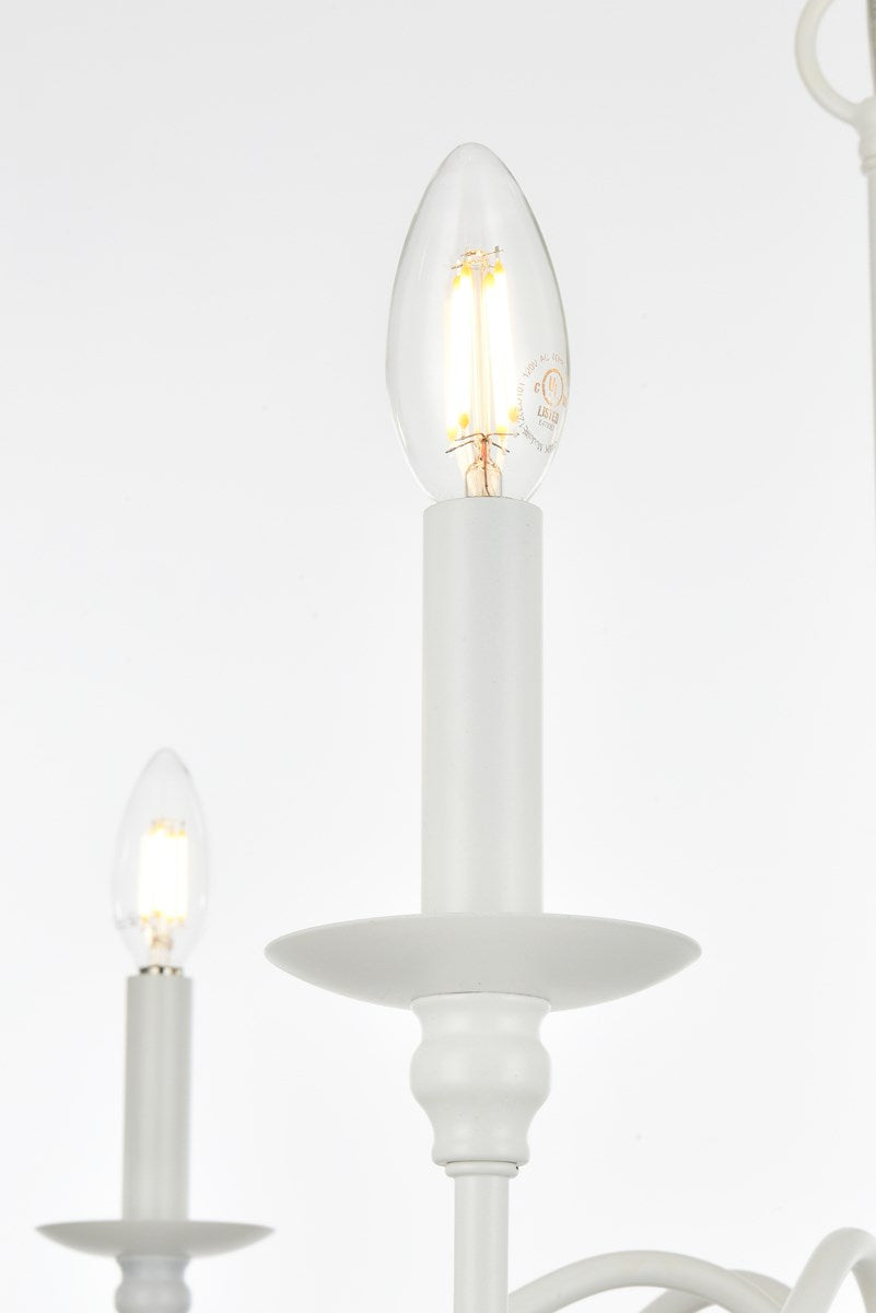 48 Inch Chandelier In White