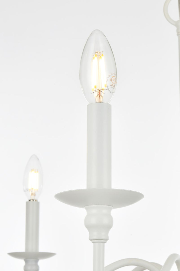 48 Inch Chandelier In White