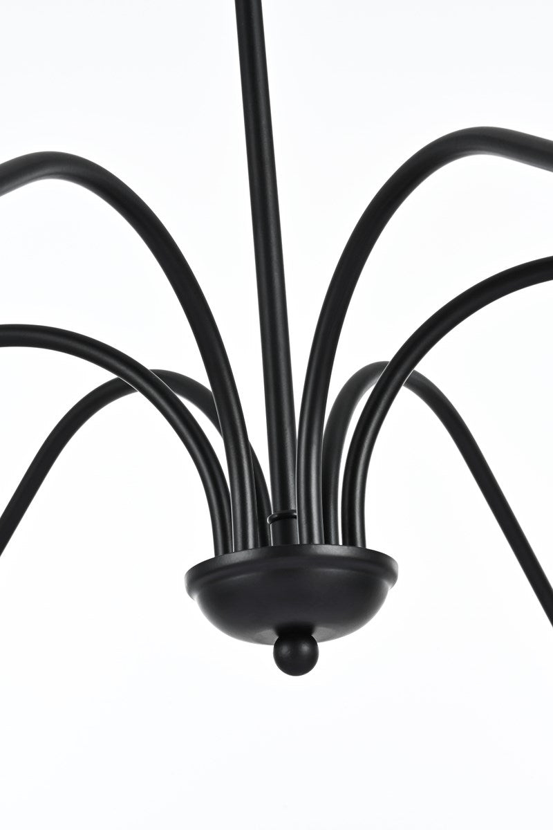 54 Inch Chandelier In Matte Black