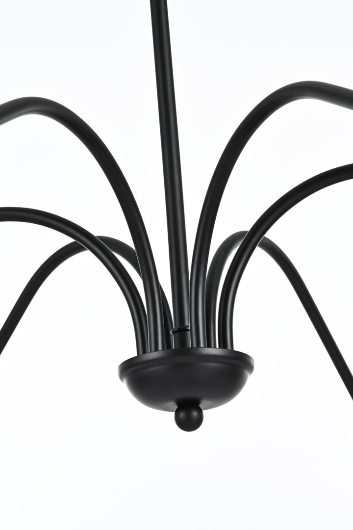 54 Inch Chandelier In Matte Black