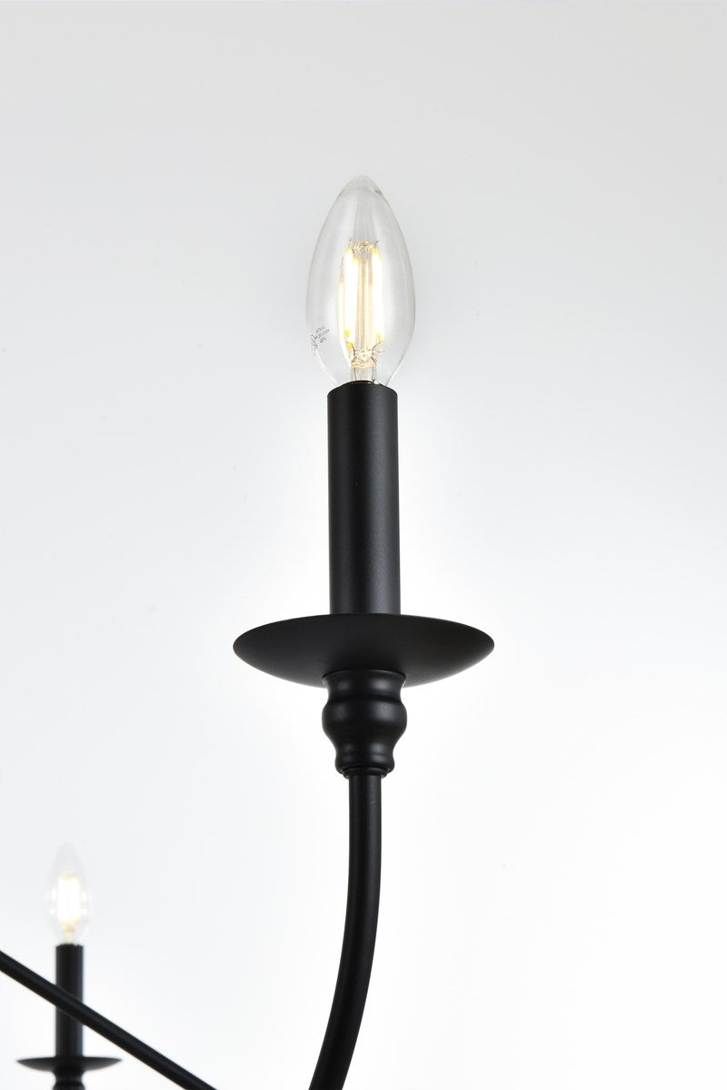 54 Inch Chandelier In Matte Black