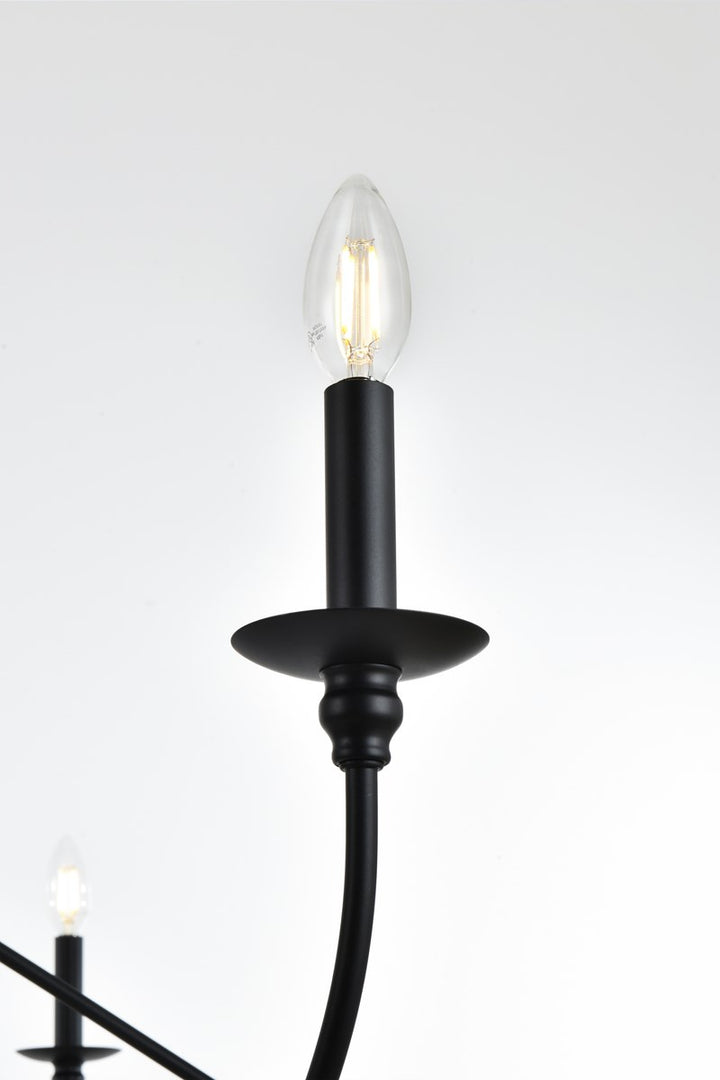 54 Inch Chandelier In Matte Black
