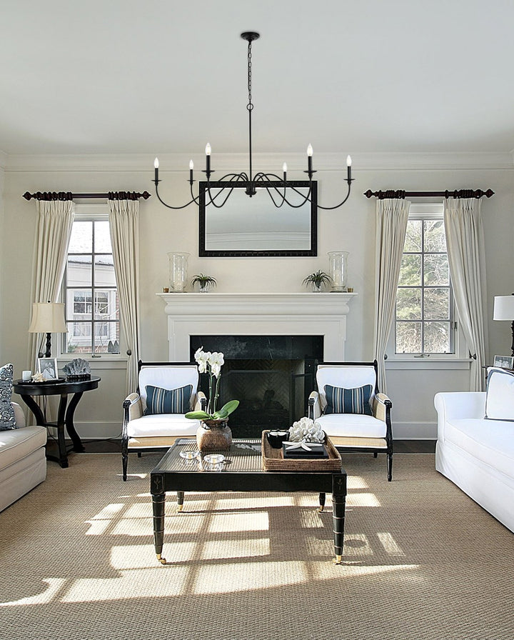 54 Inch Chandelier In Matte Black