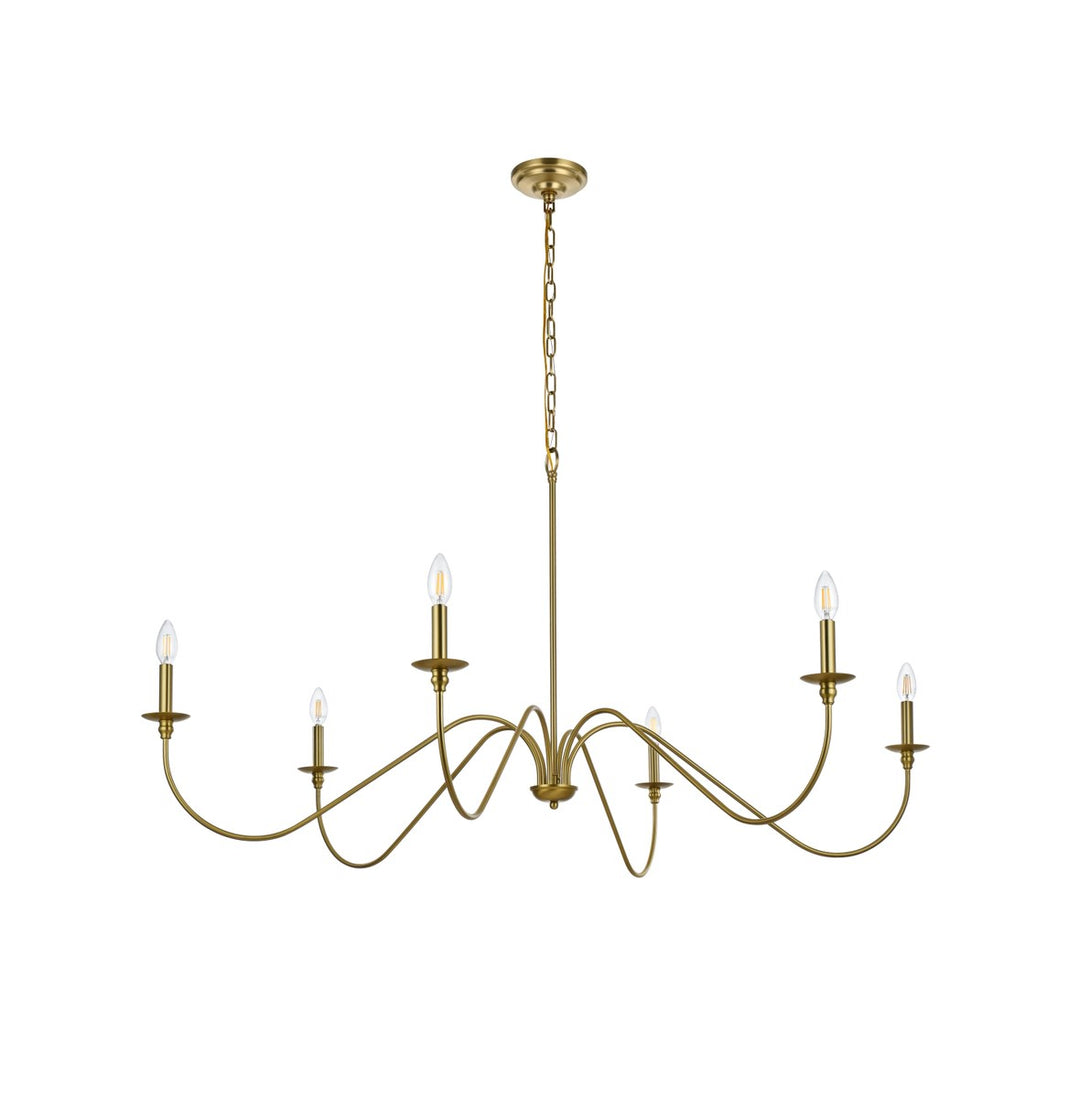 54 Inch Chandelier In Satin Gold
