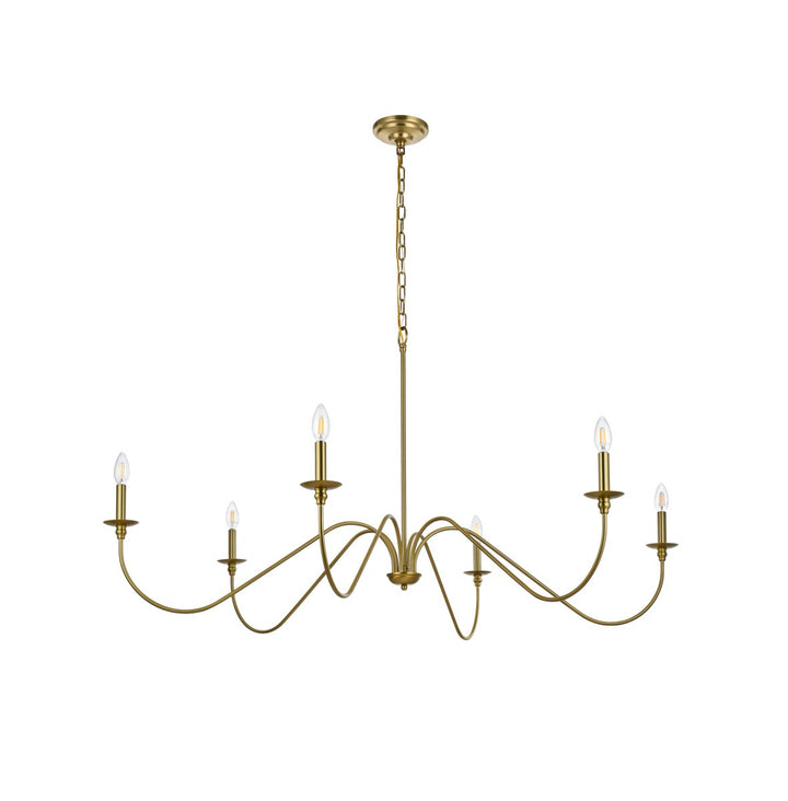 54 Inch Chandelier In Satin Gold