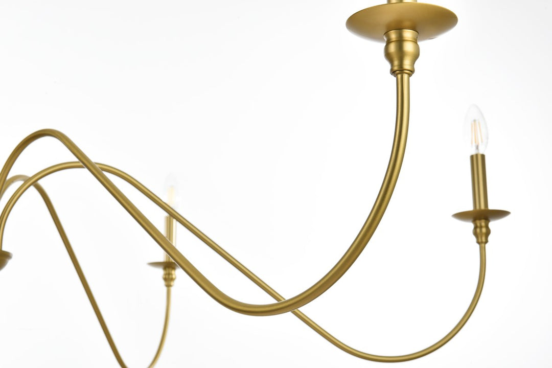 54 Inch Chandelier In Satin Gold