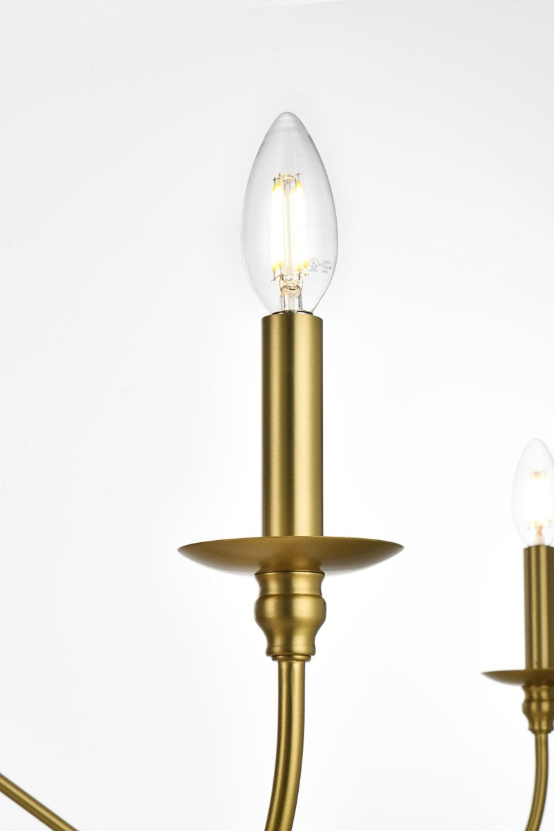 54 Inch Chandelier In Satin Gold