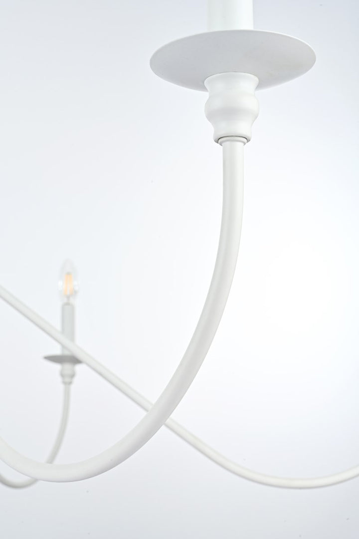 54 Inch Chandelier In White