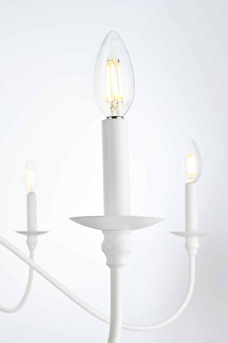 54 Inch Chandelier In White