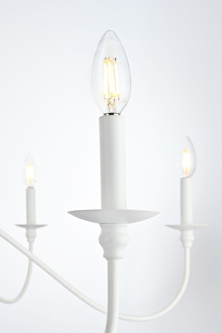 54 Inch Chandelier In White