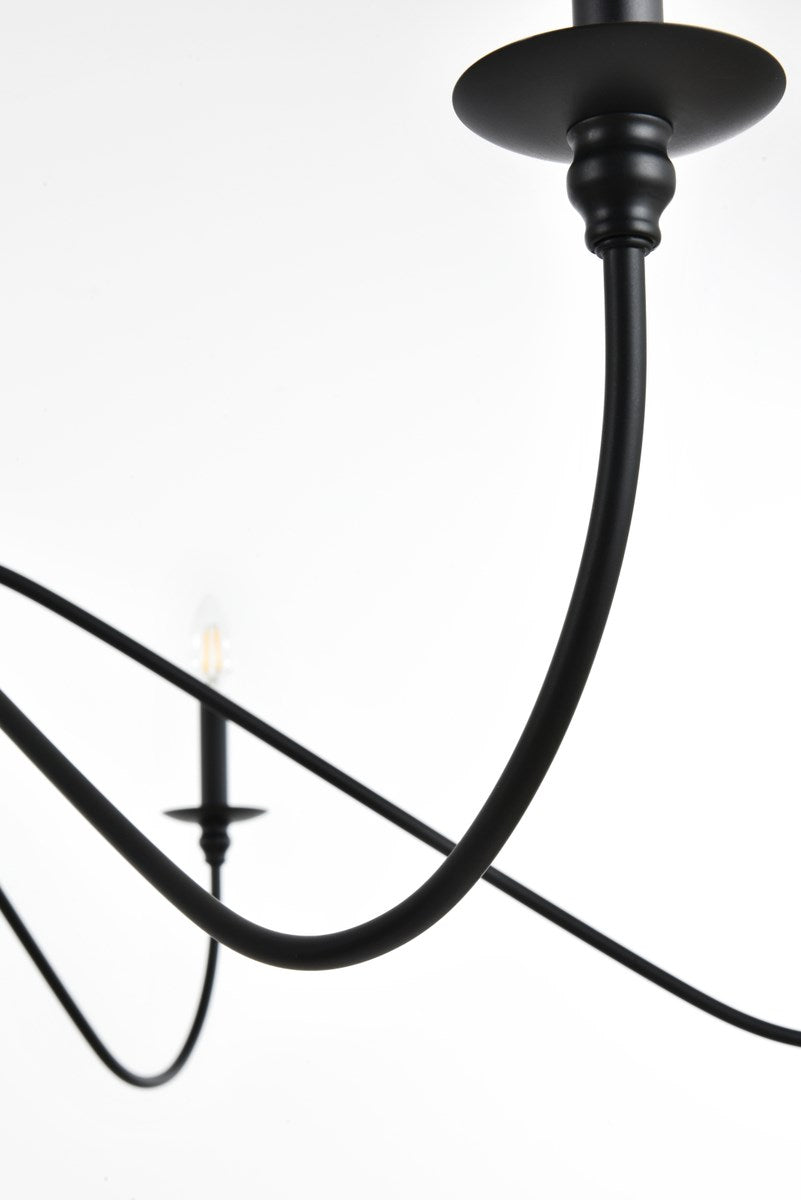60 Inch Chandelier In Matte Black