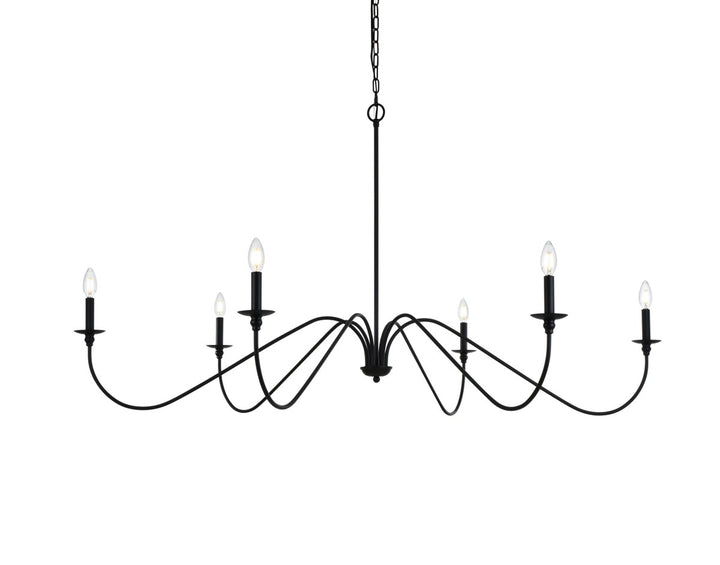 60 Inch Chandelier In Matte Black