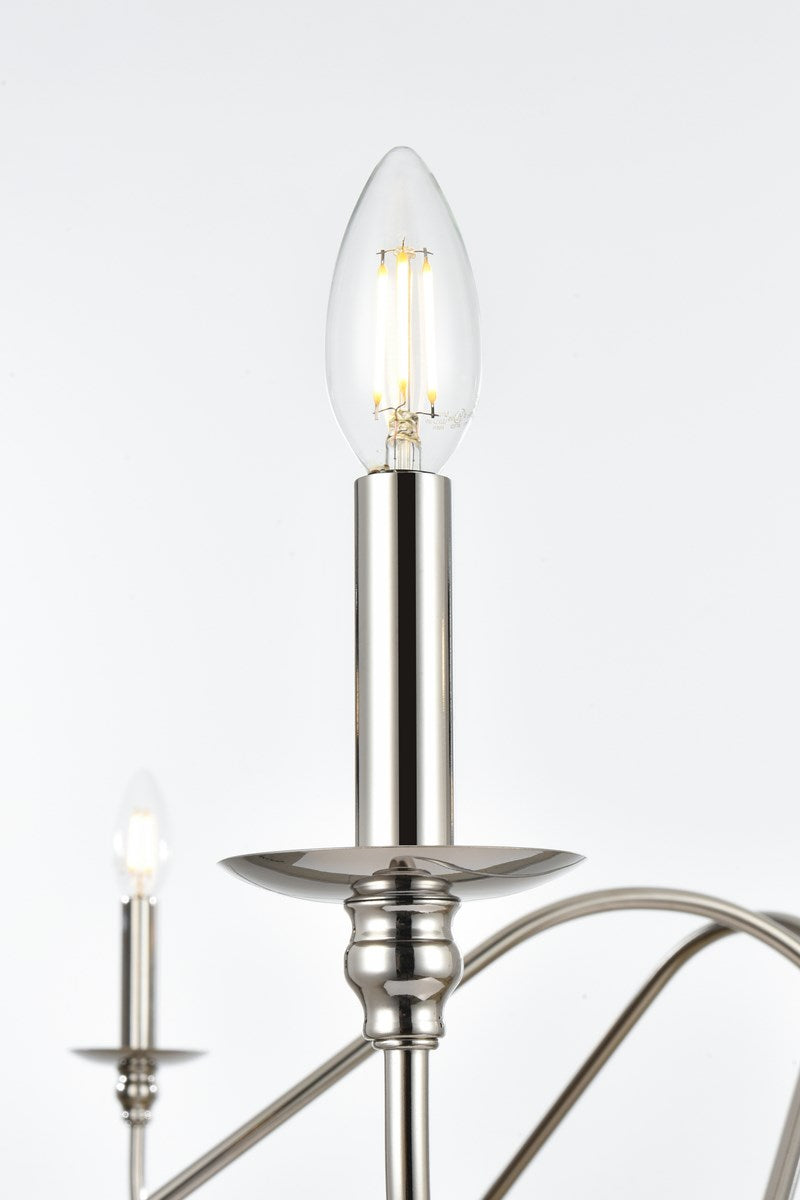 60 Inch Chandelier In Polished Nickel