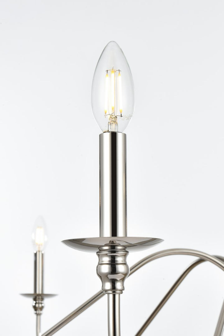 60 Inch Chandelier In Polished Nickel