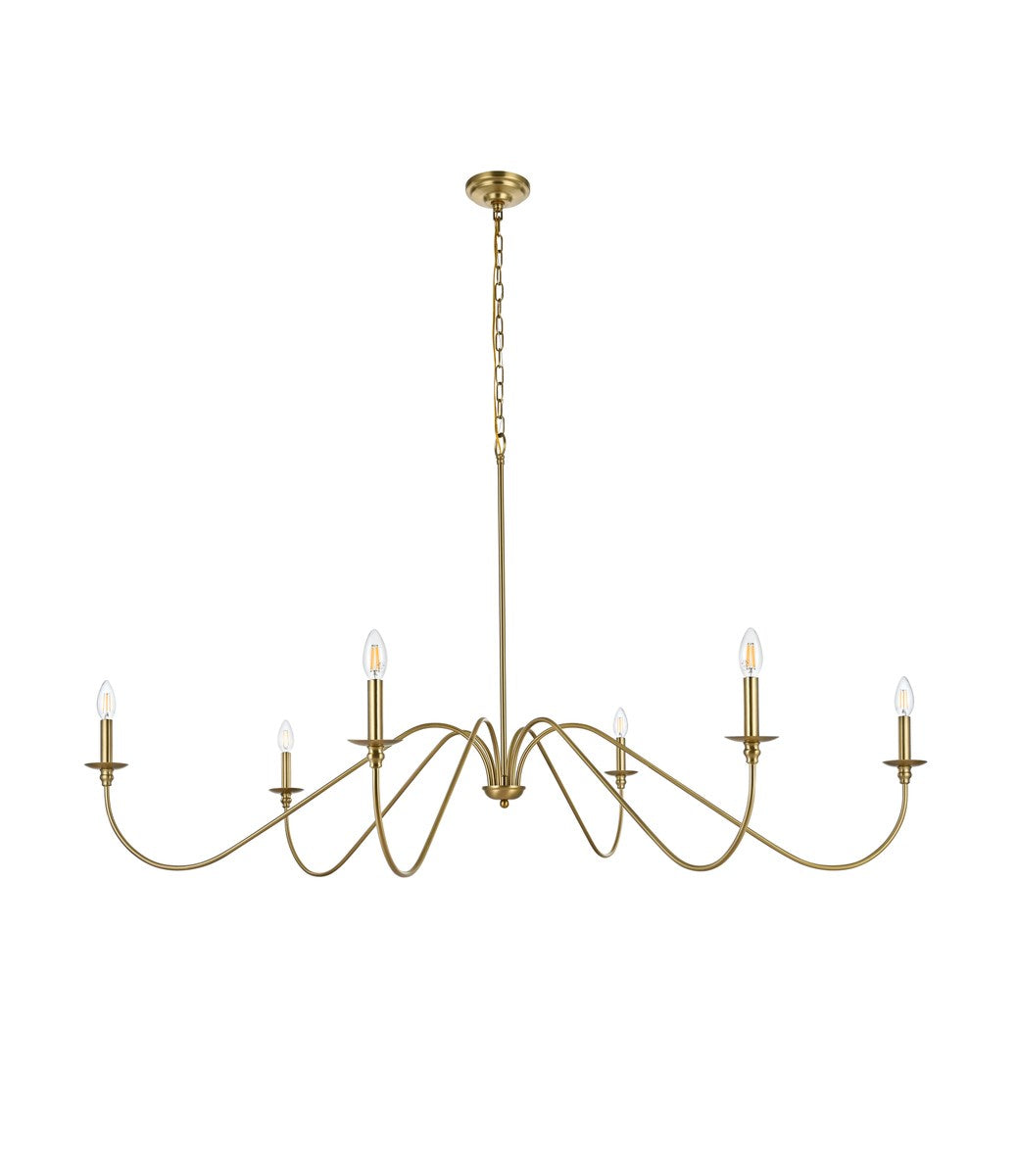 60 Inch Chandelier In Satin Gold