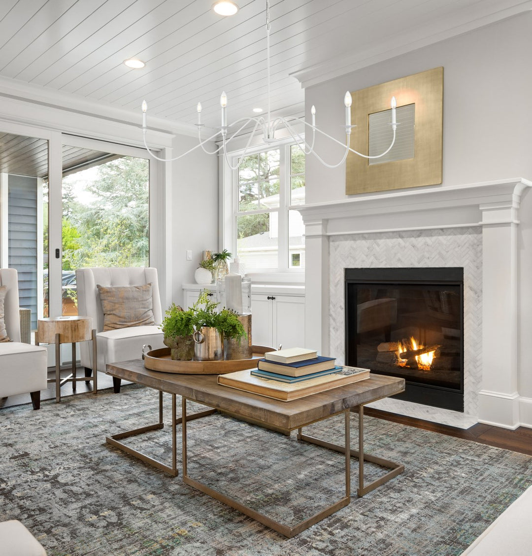 60 Inch Chandelier In White