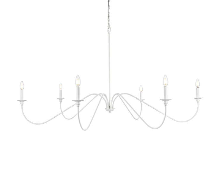 60 Inch Chandelier In White