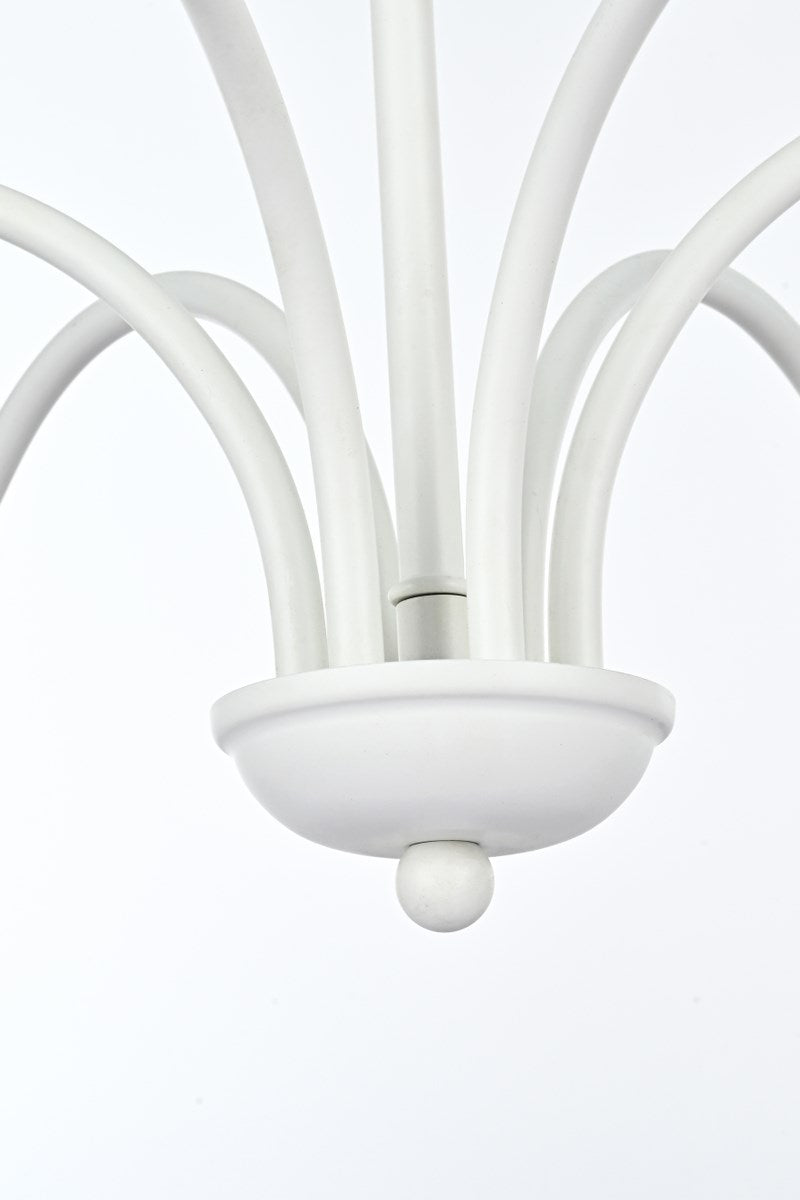 60 Inch Chandelier In White
