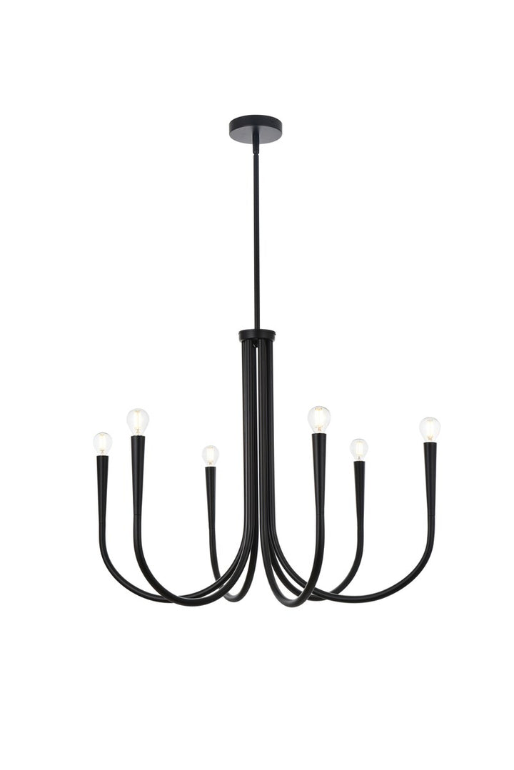 30 Inch Chandelier In Black by Living District