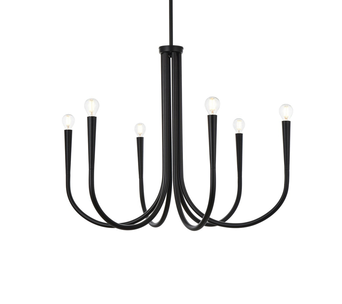 30 Inch Chandelier In Black