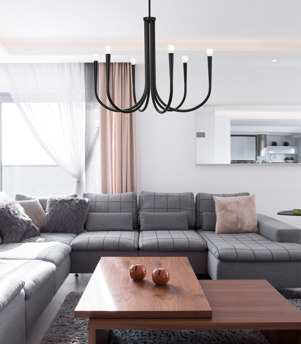 30 Inch Chandelier In Black