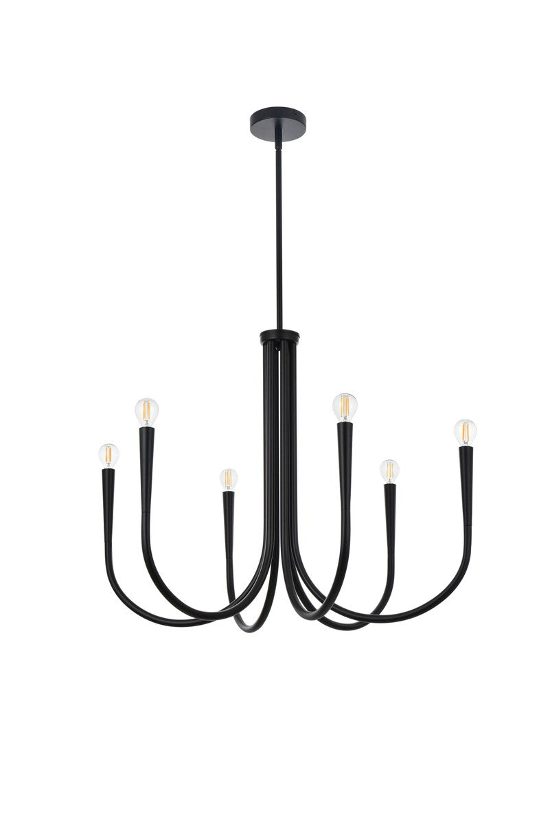 30 Inch Chandelier In Black